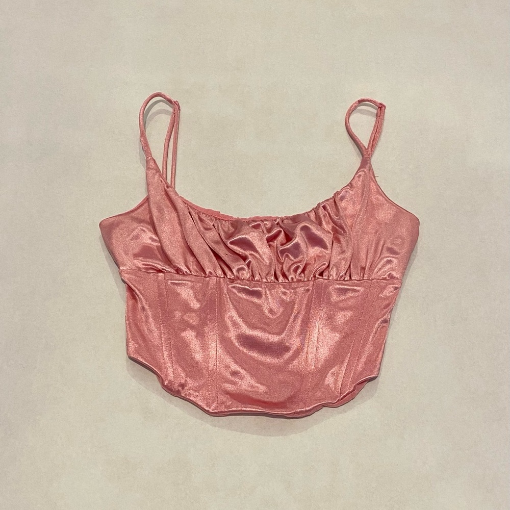 Bershka Pink Corset Top